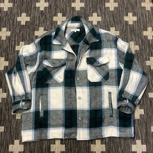 Workshop Republic Clothing Jackets & Blazers - Workshop Republic Clothing XL Flannel Jacket With Pockets